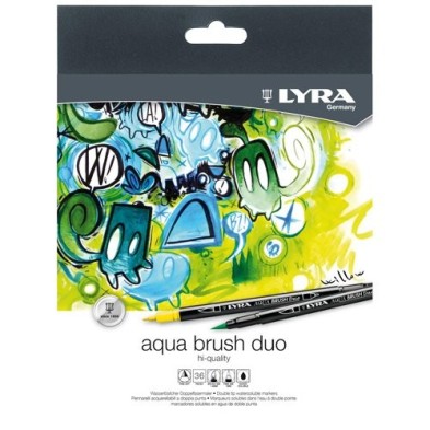 Fine art shop - Case 12 double tip pens brush. Aqua Brush Duo, Lyra | totenart.com 