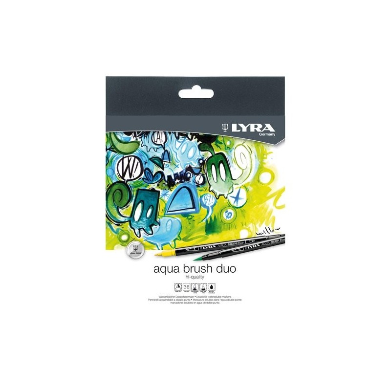 Fine art shop - Marker double tip brush Yellow Crom Bright. Aqua Brush Duo, Lyra | totenart.com 