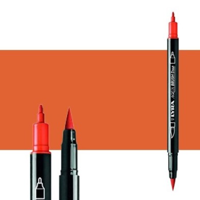 Fine art shop - Marker double tip brush Light Orange. Aqua Brush Duo, Lyra | totenart.com 