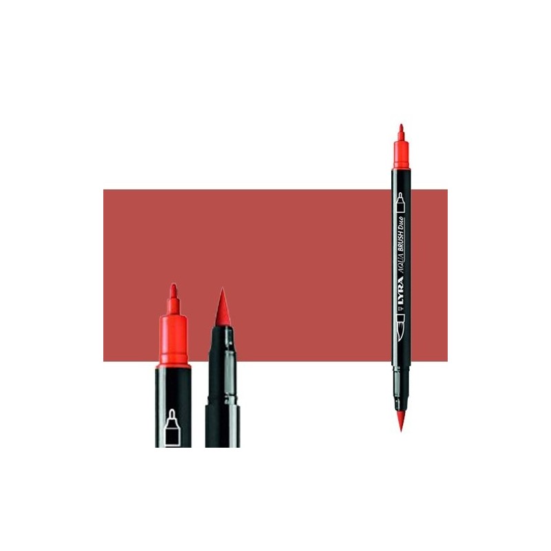 Fine art shop - Marker double tip brush Indian Red. Aqua Brush Duo, Lyra | totenart.com 
