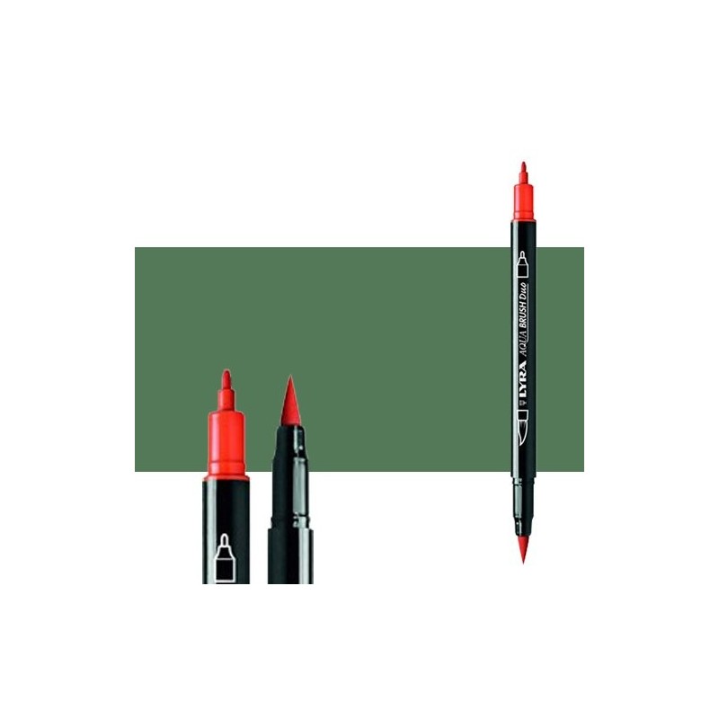 Fine art shop - Marker double tip brush Olive Green. Aqua Brush Duo, Lyra | totenart.com 