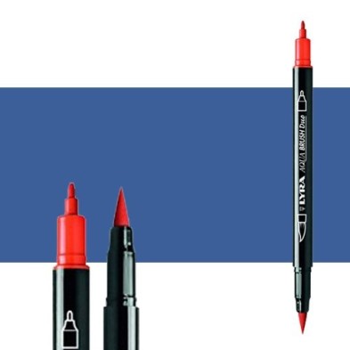 Fine art shop - Marker double tip brush Prusian Blue. Aqua Brush Duo, Lyra | totenart.com 