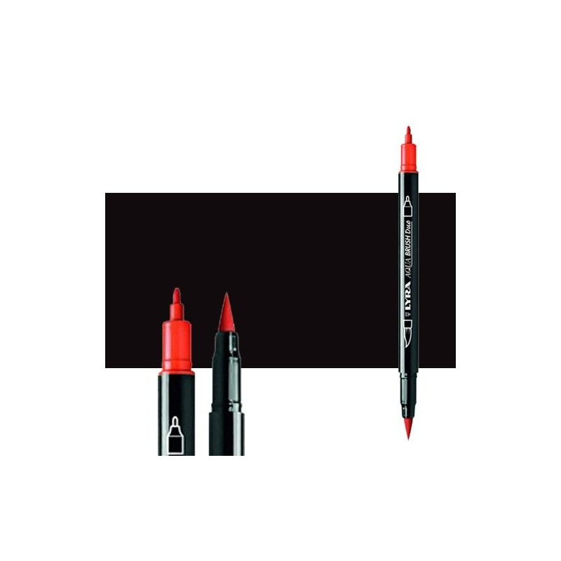 Fine art shop - Marker double tip brush Black. Aqua Brush Duo, Lyra | totenart.com 