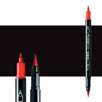 Fine art shop - Marker double tip brush Black. Aqua Brush Duo, Lyra | totenart.com 