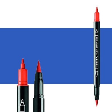 Fine art shop - Marker double tip brush Cobalt Blue Light. Aqua Brush Duo, Lyra | totenart.com 
