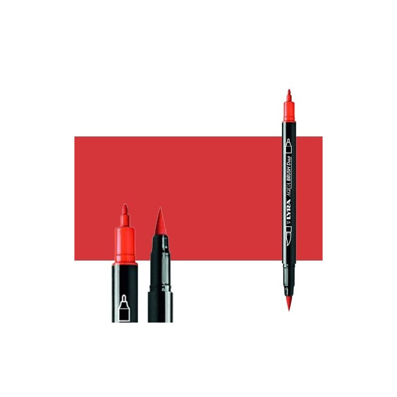 Fine art shop - Marker double tip brush Red Geranium. Aqua Brush Duo, Lyra | totenart.com 