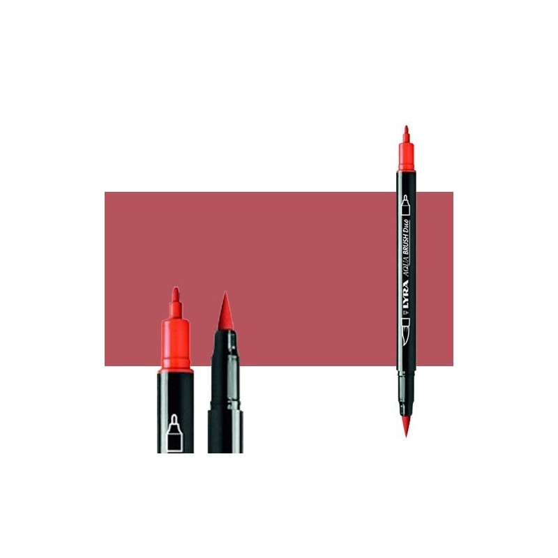 Fine art shop - Marker double tip brush Pompeii Red. Aqua Brush Duo, Lyra | totenart.com 