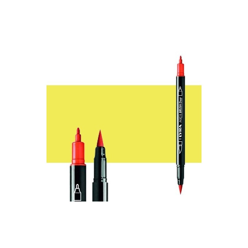 Fine art shop - Marker double tip brush Yellow Camium Lemon. Aqua Brush Duo, Lyra | totenart.com 