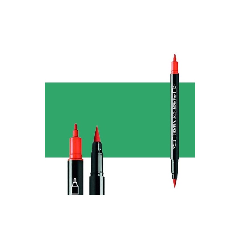 Fine art shop - Marker double tip brush Green. Aqua Brush Duo, Lyra | totenart.com 