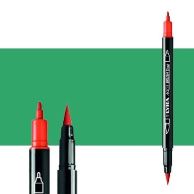 Fine art shop - Marker double tip brush Green. Aqua Brush Duo, Lyra | totenart.com 