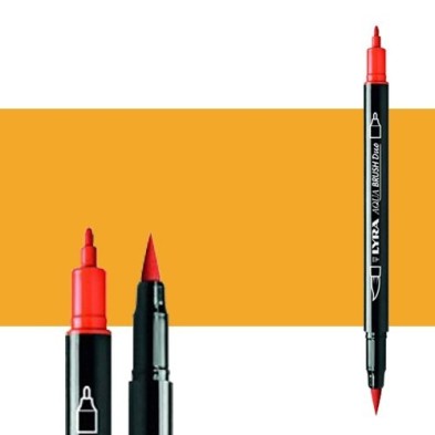 Fine art shop - Marker double tip brush Canary Yellow. Aqua Brush Duo, Lyra | totenart.com 