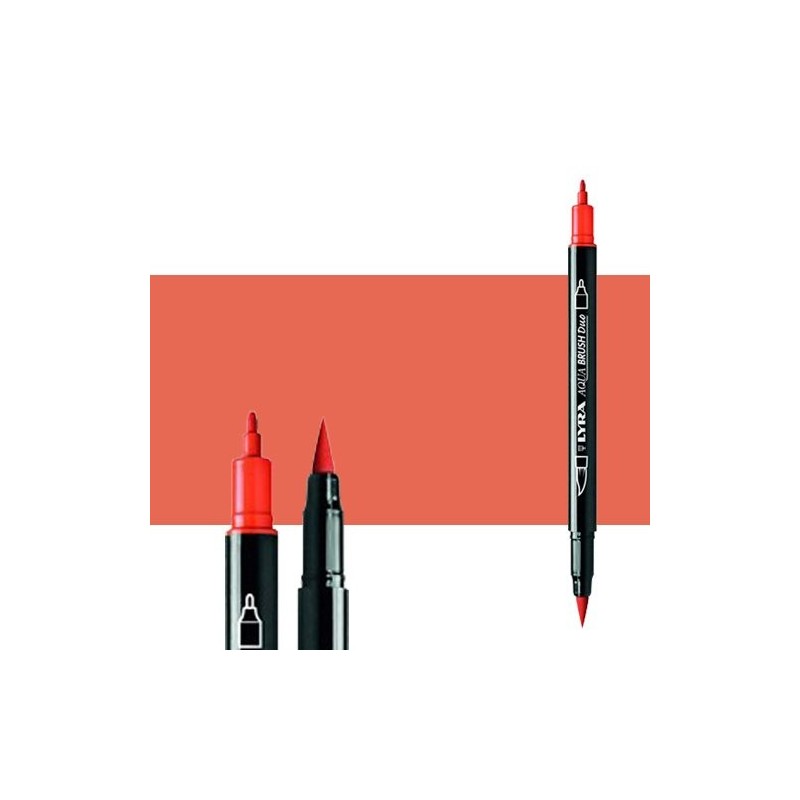 Fine art shop - Marker double tip brush Vermilion. Aqua Brush Duo, Lyra | totenart.com 