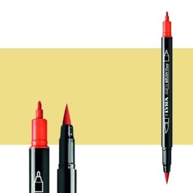 Fine art shop - Marker double tip brush Cream Yellow. Aqua Brush Duo, Lyra | totenart.com 