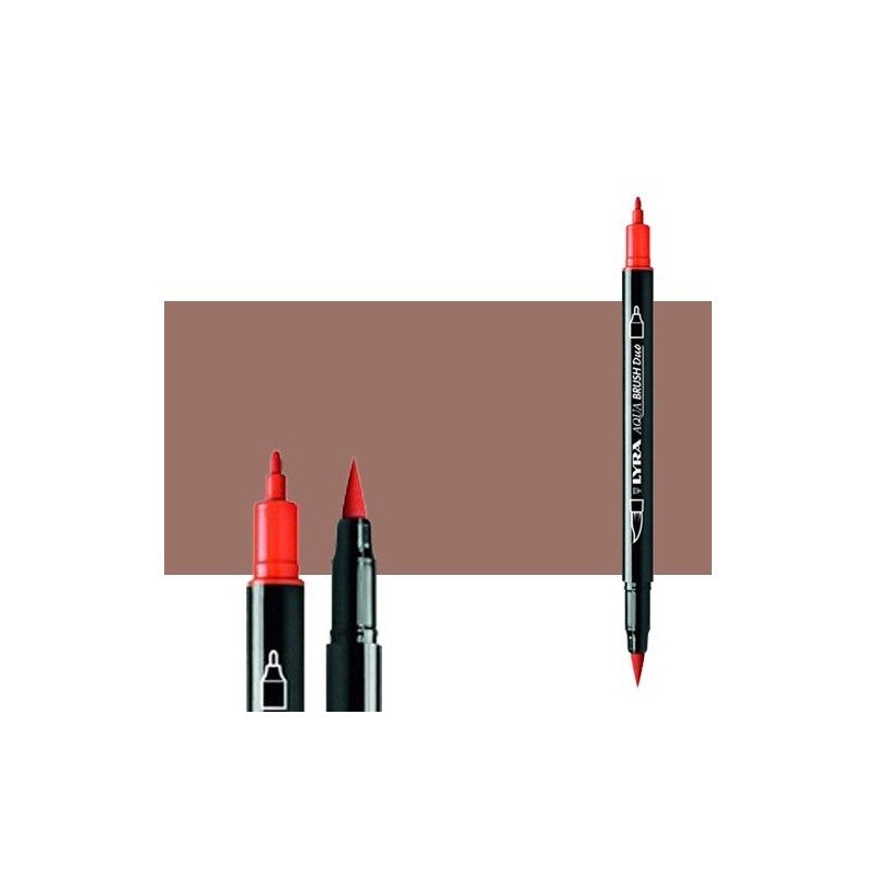 Fine art shop - Marker double tip brush Van-Dyck Brown. Aqua Brush Duo, Lyra | totenart.com 