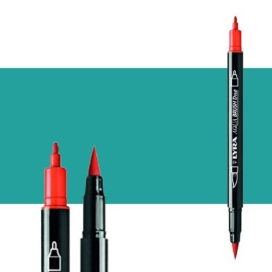 Fine art shop - Marker double tip brush Emerald Green. Aqua Brush Duo, Lyra | totenart.com 