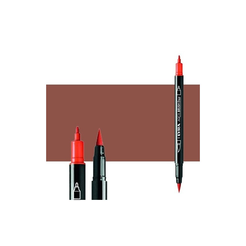 Fine art shop - Marker double tip brush Venice Red. Aqua Brush Duo, Lyra | totenart.com 