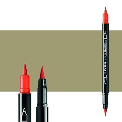 Fine art shop - Marker double tip brush Moss Green. Aqua Brush Duo, Lyra | totenart.com 
