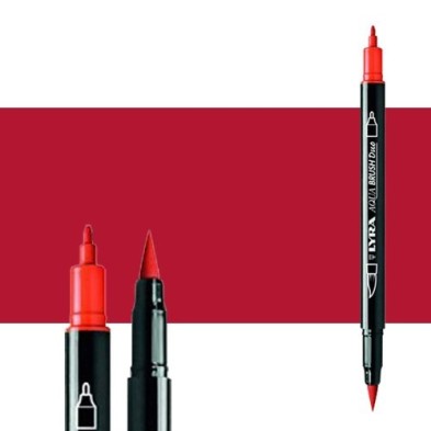 Fine art shop - Marker double tip brush Dark Carmine. Aqua Brush Duo, Lyra | totenart.com 