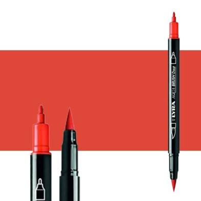 Fine art shop - Marker double tip brush Dark Orange. Aqua Brush Duo, Lyra | totenart.com 