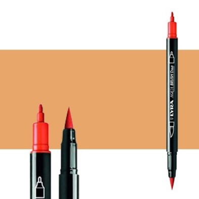 Fine art shop - Marker double tip brush Burnt Ocher. Aqua Brush Duo, Lyra | totenart.com 