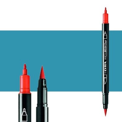 Fine art shop - Marker double tip brush Green Night. Aqua Brush Duo, Lyra | totenart.com 