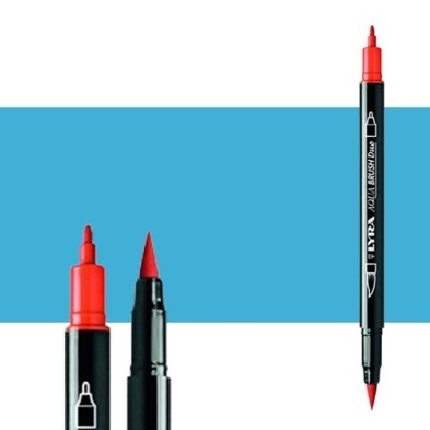 Fine art shop - Marker double tip brush Light Blue. Aqua Brush Duo, Lyra | totenart.com 
