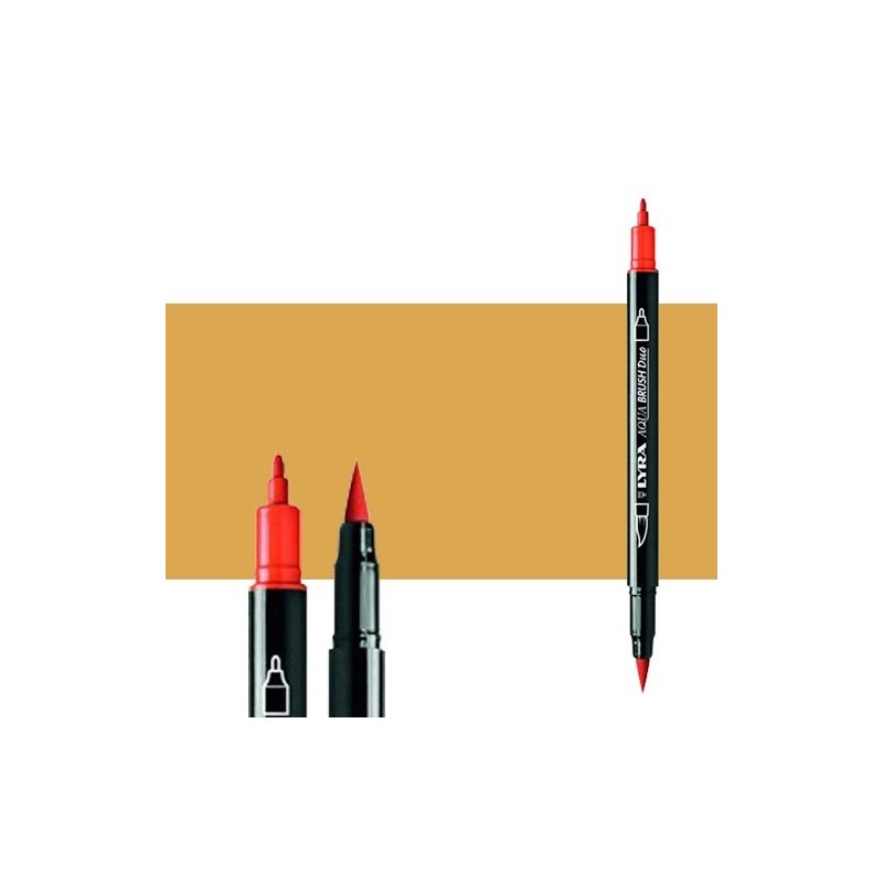 Fine art shop - Marker double tip brush Ocher Gold. Aqua Brush Duo, Lyra | totenart.com 