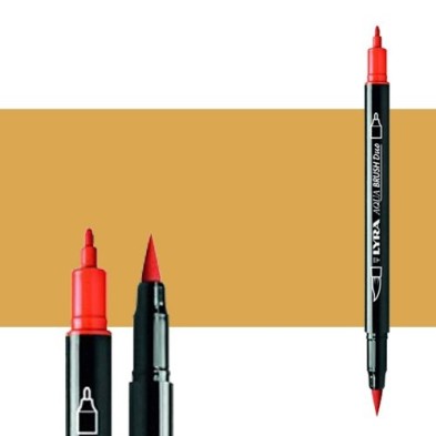 Fine art shop - Marker double tip brush Ocher Gold. Aqua Brush Duo, Lyra | totenart.com 