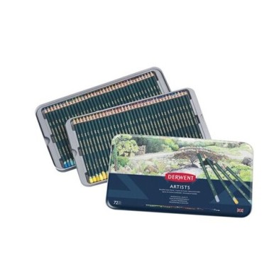  Fine art shop - Colour pencils Metal box Artists Derwent 72 uds.  | totenart.com