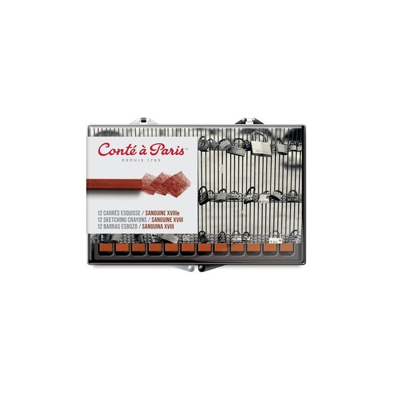Fine art shop - Box Carres Conte 12 sanguine | totenart.com