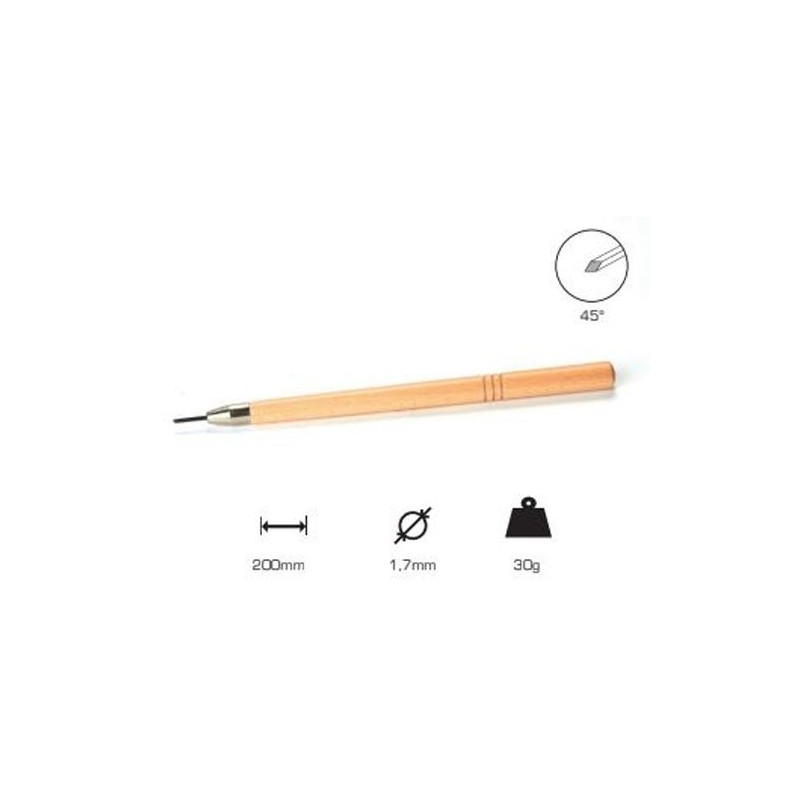 Square Graver 1.7 mm., long handle