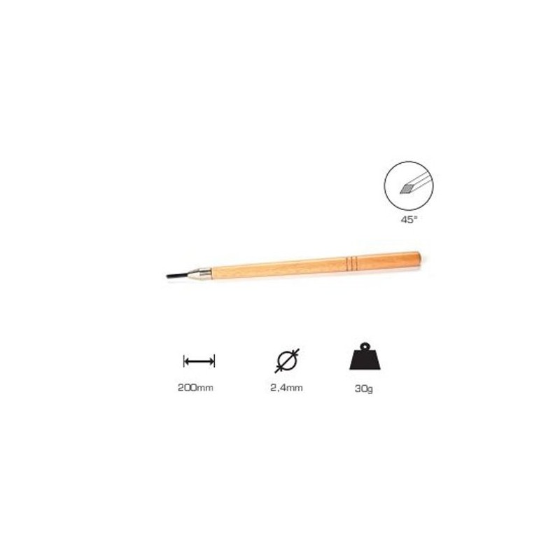 Square Graver 2.4 mm, long handle