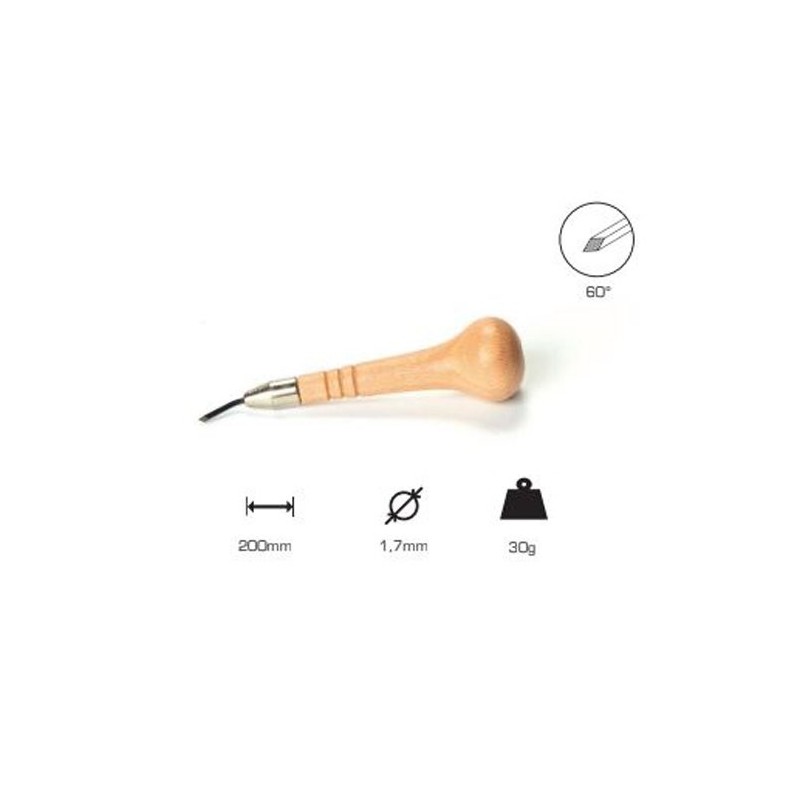 Losango graver 1.7 mm, 60, Mushroom handle