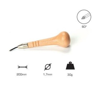 Losango graver 1.7 mm, 60, Mushroom handle