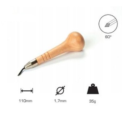 Losango graver 1.7 mm, 60, Mushroom handle