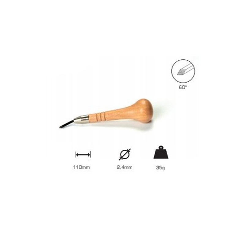 Losango graver 2.4 mm, 60, Mushroom handle