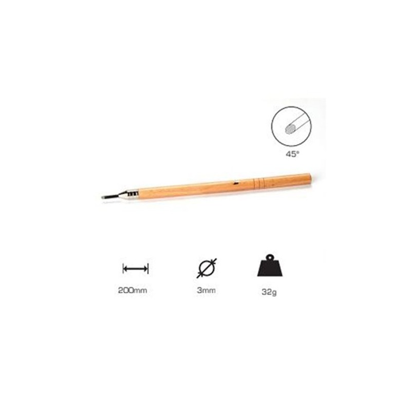 Round Graver 3 mm, 45, long handle
