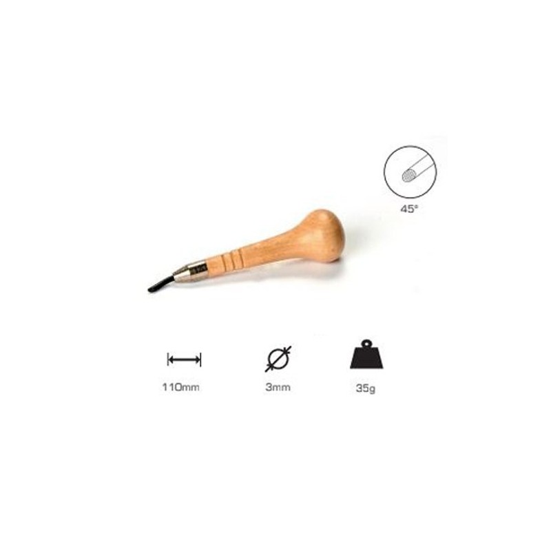 Round Graver 3 mm, Mushroom handle