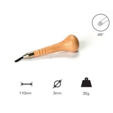 Round Graver 3 mm, Mushroom handle