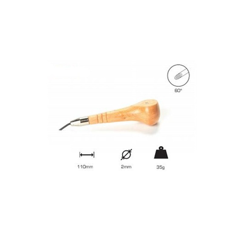 Round Graver 2 mm, Mushroom handle