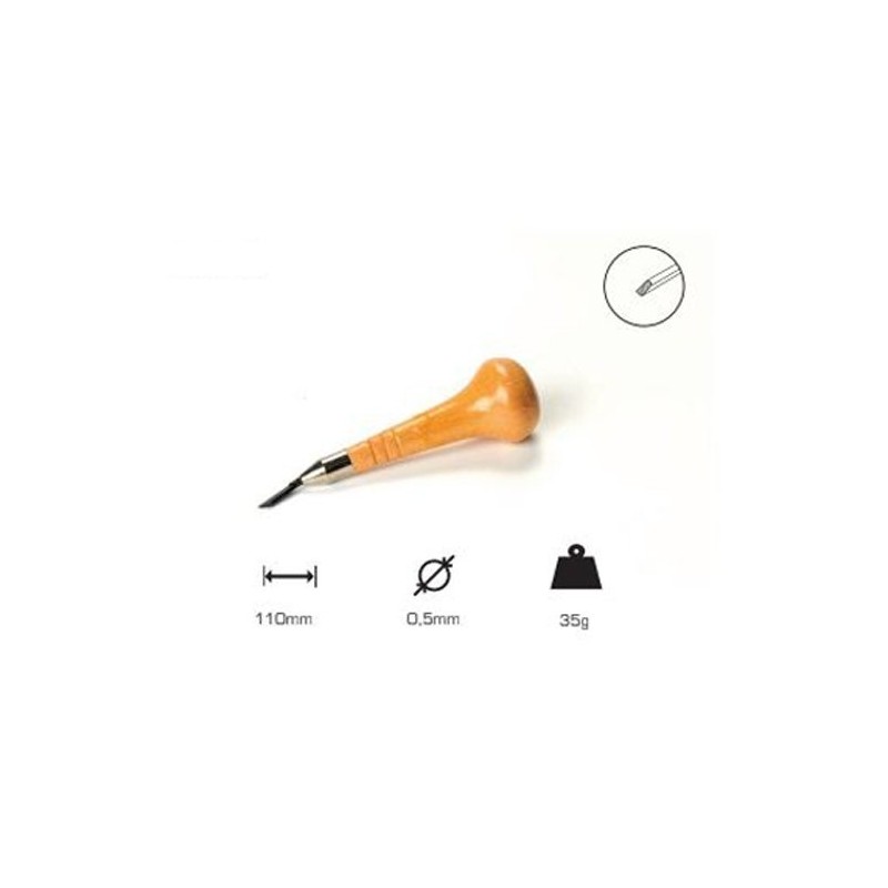 Semi-rounded Echoppe Artools, mushroom handle