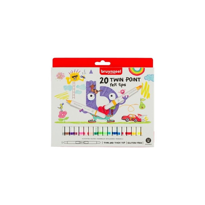 Fine art shop - Marker Case Bruynzeel, 20 twin point felt tips | totenart.com