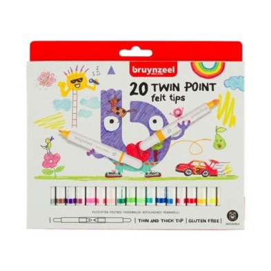 Fine art shop - Marker Case Bruynzeel, 20 twin point felt tips | totenart.com