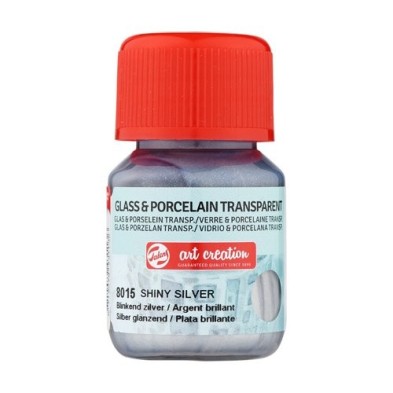 Fine art shop - Shiny Silver Glass & Porcelain Transparent Ink 8015, 30 ml. Artcreation | totenart.com