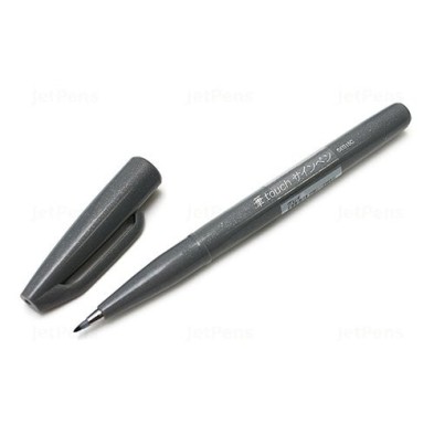 Fine art shop - Sign Pen Brush Pentel Touch, Grey | totenart.com\n