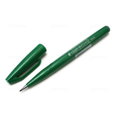 Fine art shop - Sign Pen Brush Pentel Touch, Green | totenart.com\n