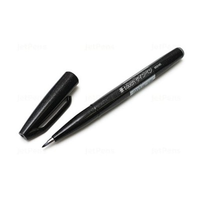 Fine art shop - Sign Pen Brush Pentel Touch, Black | totenart.com\n