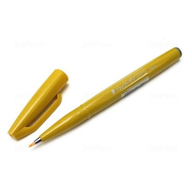 Fine art shop - Sign Pen Brush Pentel Touch, Yellow  | totenart.com\n