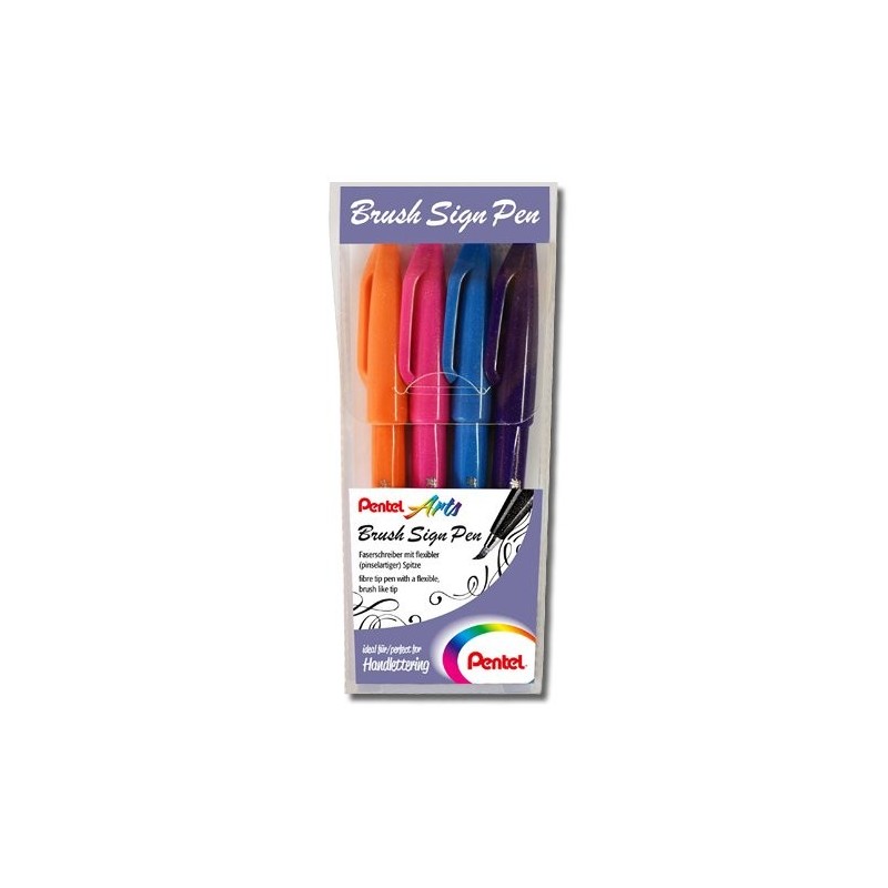 Fine art shop - Set 4 Sign Pen Brush Pentel Touch (Fantasy) | totenart.com\n