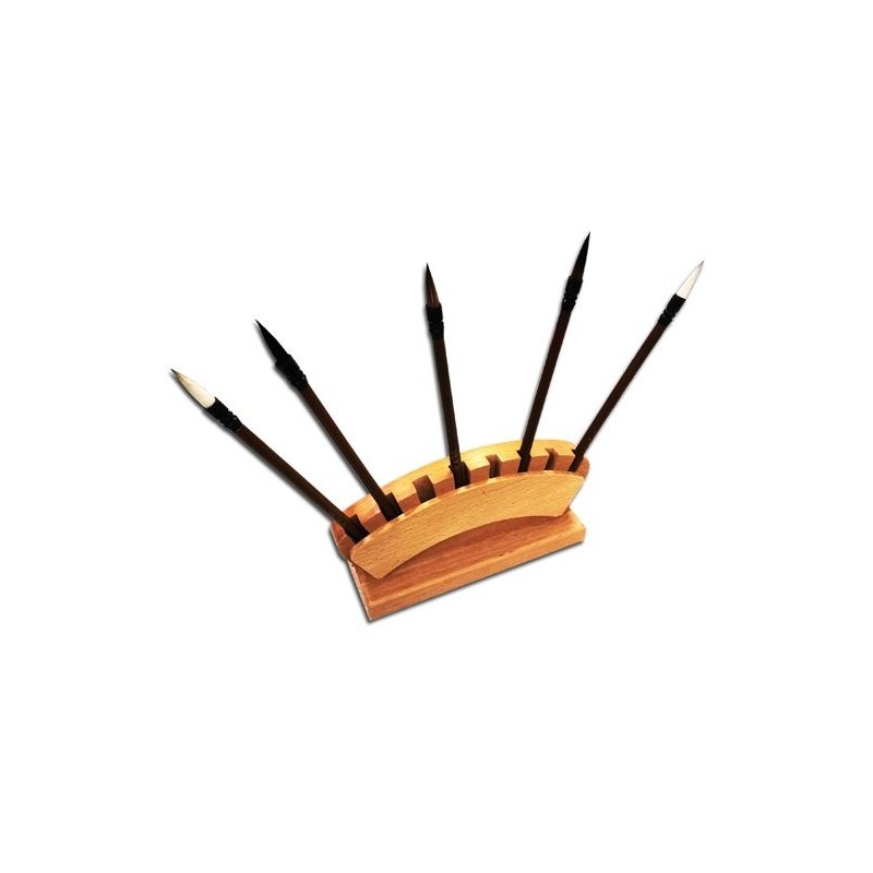 Fine art shop - Wood brush holder EXHIBITOR for 8 brushes | totenart.com